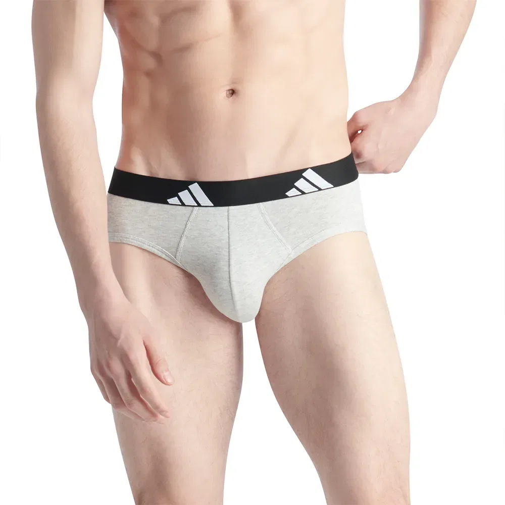 Трусы Active Flex Cotton из хлопка 2 шт Adidas, черный — фото 2