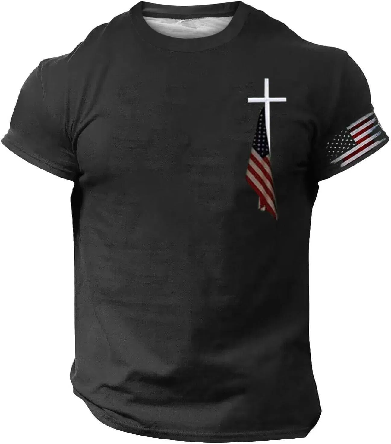 Мужская футболка с крестом Faith Cross Print, Black