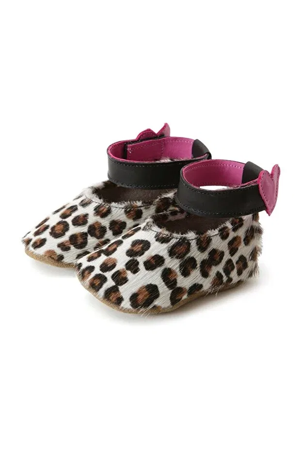 Детские тапочки с принтом Starchild famous slippers Bebekmoda, Leopard