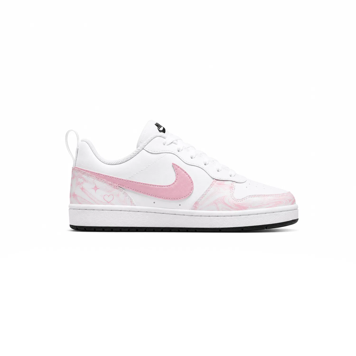 Кроссовки для скейтбординга Court Borough Kids, Nike, White Pink — фото 3