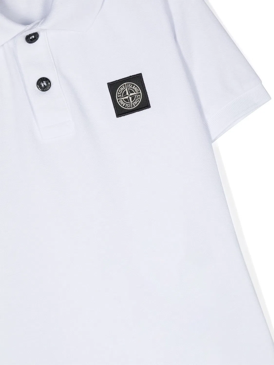 Поло рубашка из хлопка с компасом Stone Island, белый — фото 3