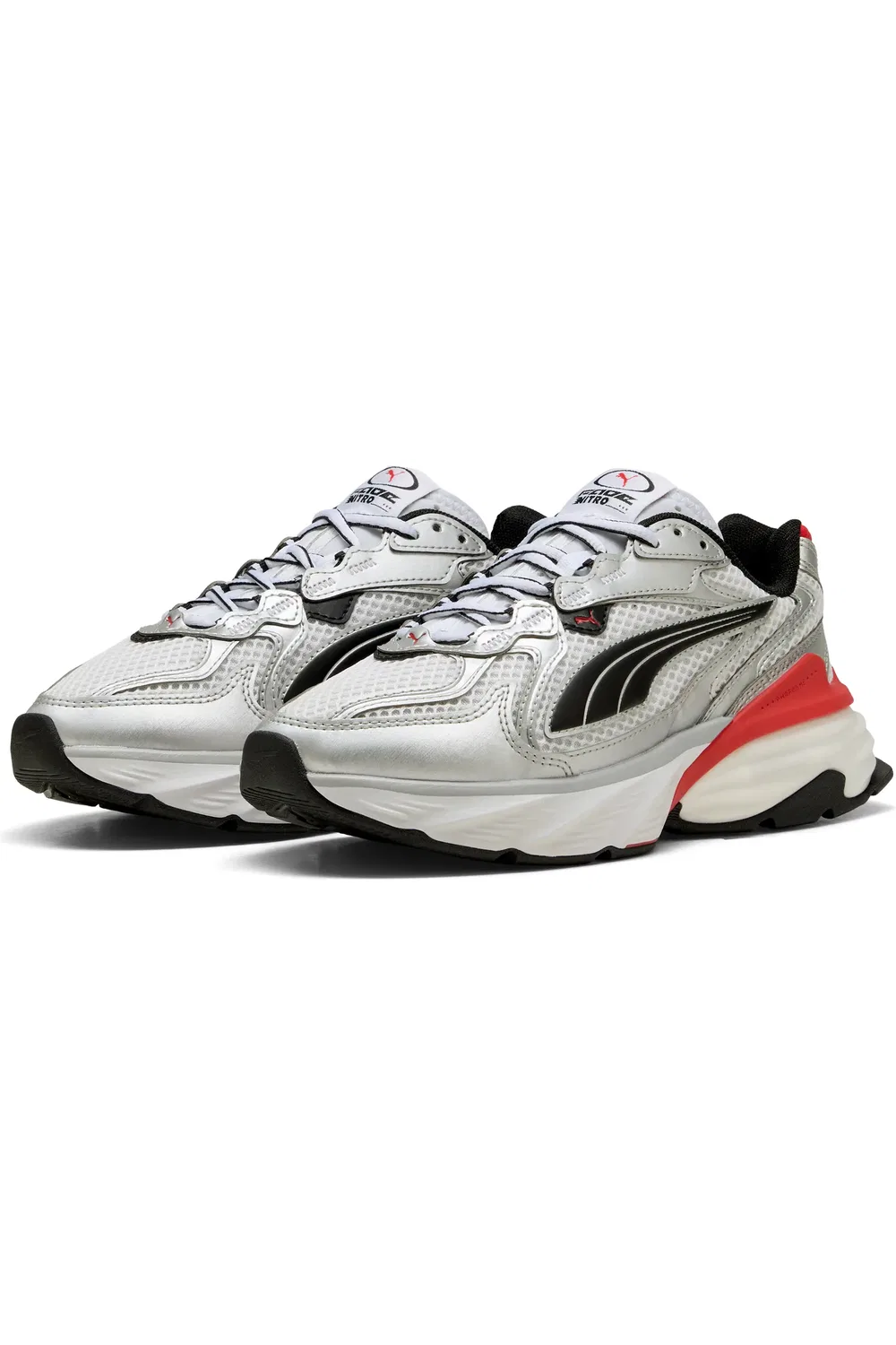 Кроссовки детские на амортизирующей подошве NITRO PUMA, Puma White-For All Time Red