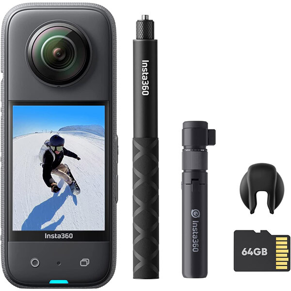 

Экшн-камера insta360 X3 (Bullet Time Kit), черный