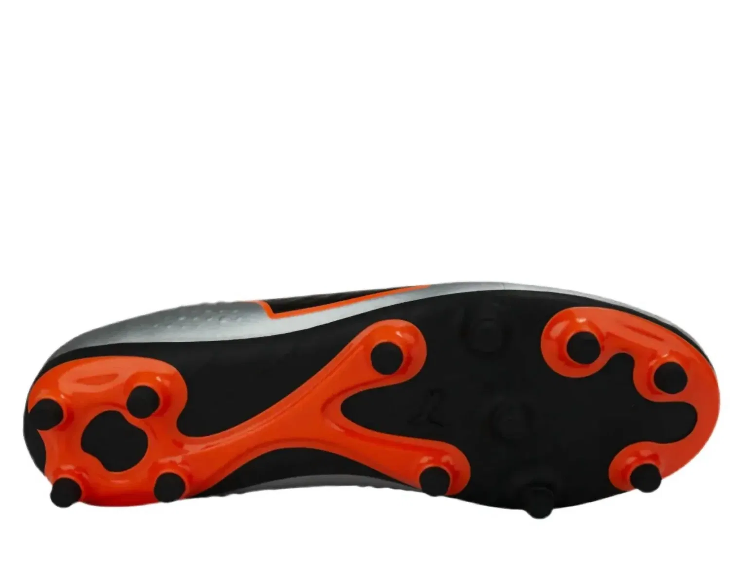 Детские футбольные бутсы для мальчиков на фиксированной подошве One 4 Syn Fg Jr Silver Shocking Orange Puma, Black — фото 3