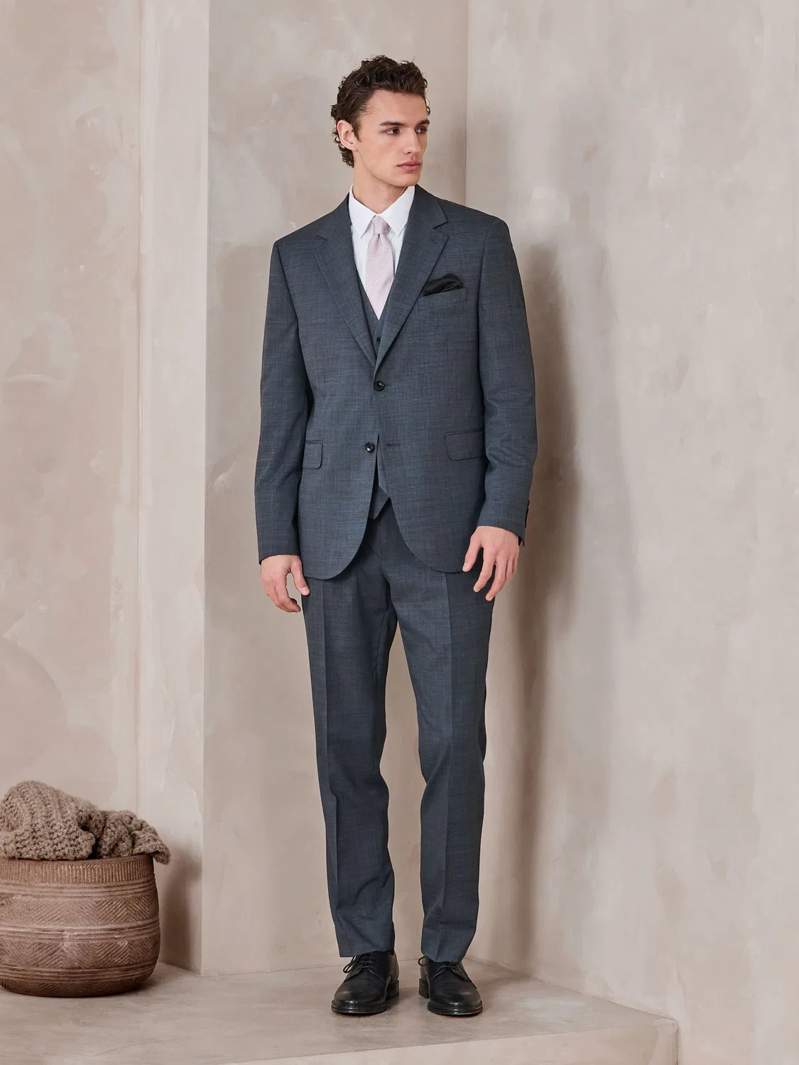Пиджак Tailored Fit с шерстью, N.Premium Texture Next, серый — фото 2