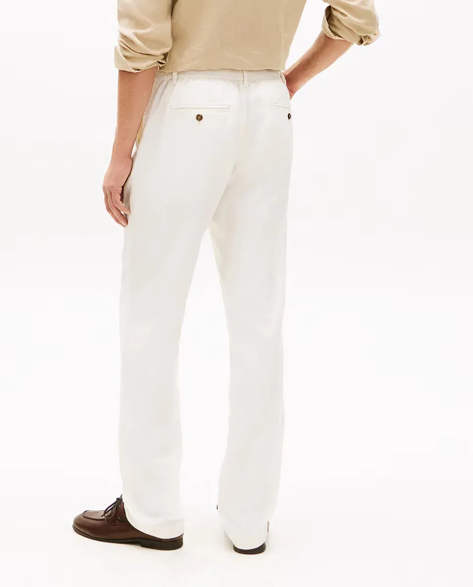 Мужские брюки из льняной смеси Denton Tommy Hilfiger, Blanco — фото 3