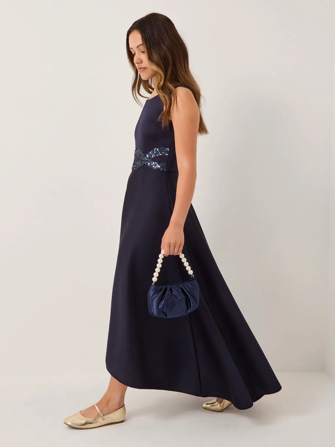 Платье с пайетками Monsoon Blue, синее