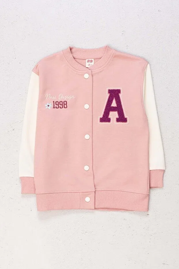 Детский кардиган для девочек с принтом College Cardigan, Generic Brands, Powder