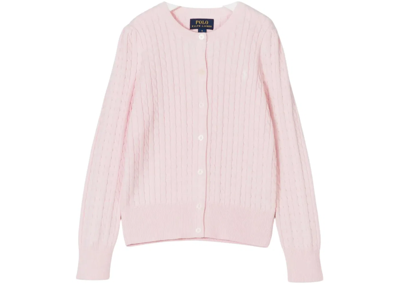 Детский вязаный кардиган из хлопка Cable Knit Polo Ralph Lauren, Pink