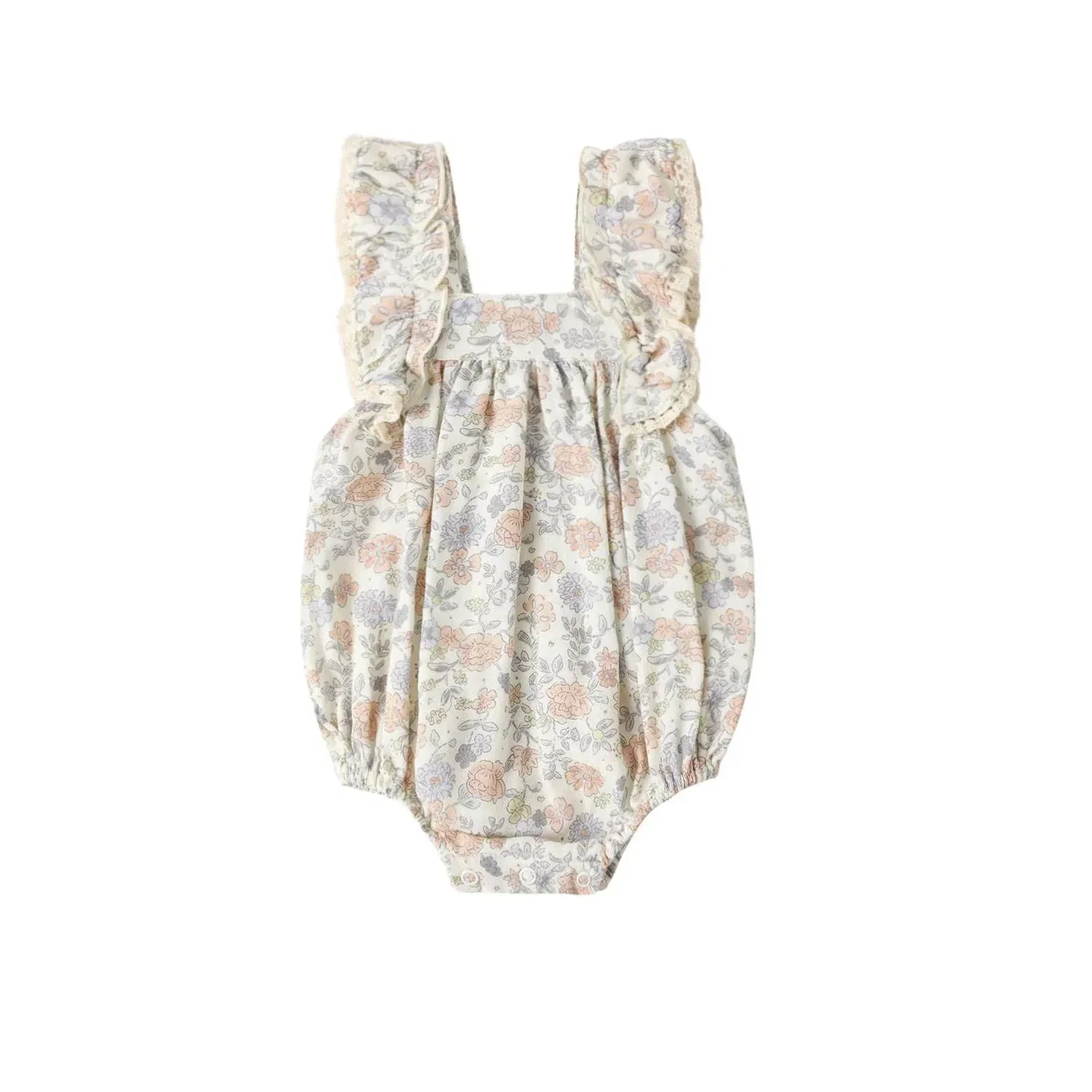 Детский боди-комбинезон для девочек с оборками Maya Romper Rylee + Cru, Bloom