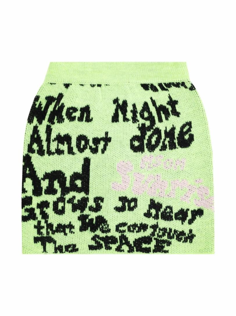 

Вязаная юбка с принтом MSGM, Желтый, Вязаная юбка с принтом MSGM