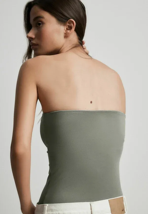 Топ с потайной поддержкой Regular fit hidden support bandeau bra top Next, синий — фото 2