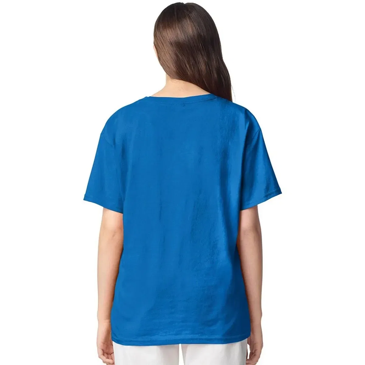 Футболка хлопковая Plain lightweight Gildan, Blue — фото 3