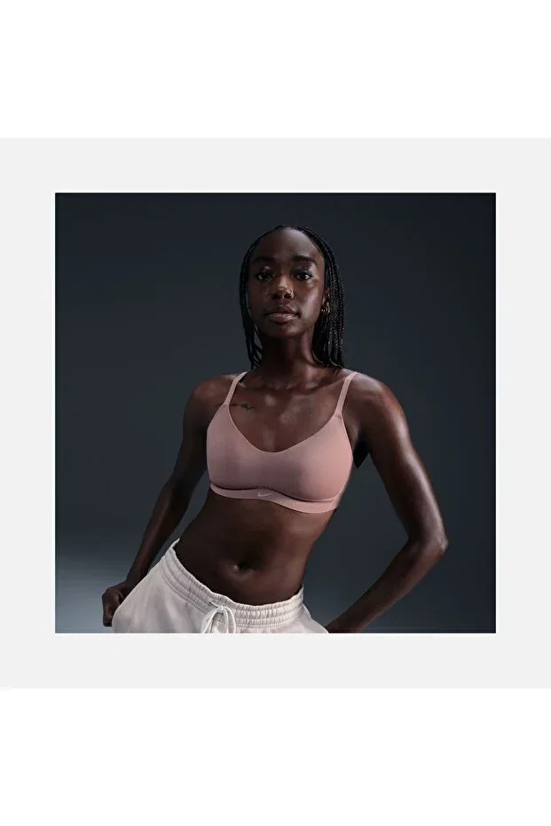 Женское спортивный бра без рукавов Alate minimalist light-support Nike, Brown