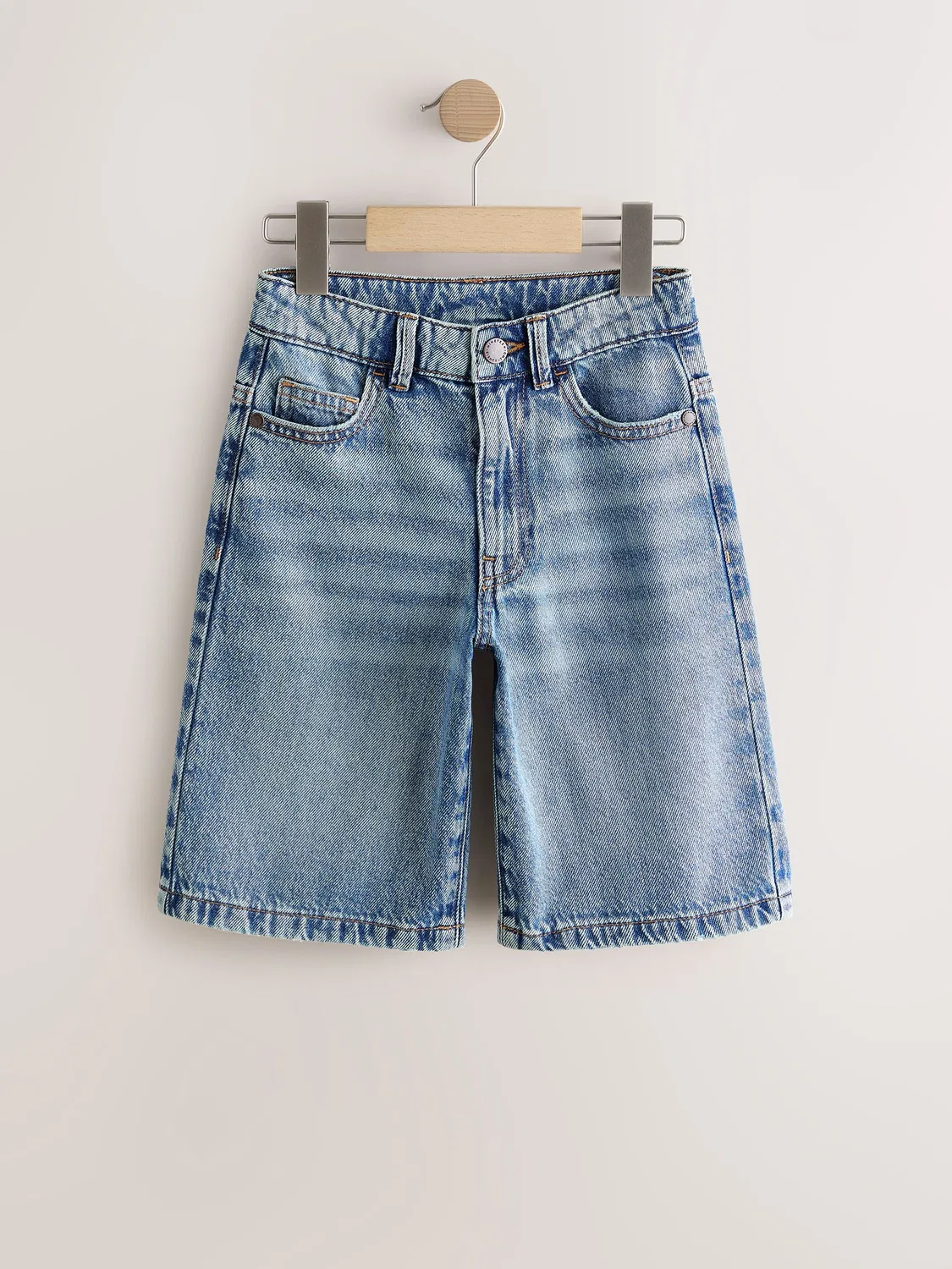 Шорты джинсовые Mid Blue Denim Jort Next, средний синий — фото 4