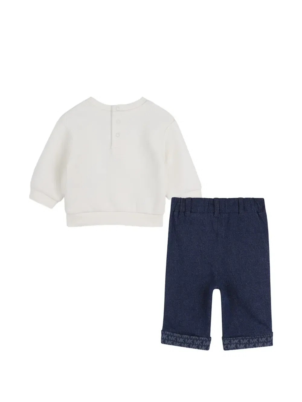 Комплект из толстовки и брюк с логотипом Michael Kors Kids, бежевый — фото 2