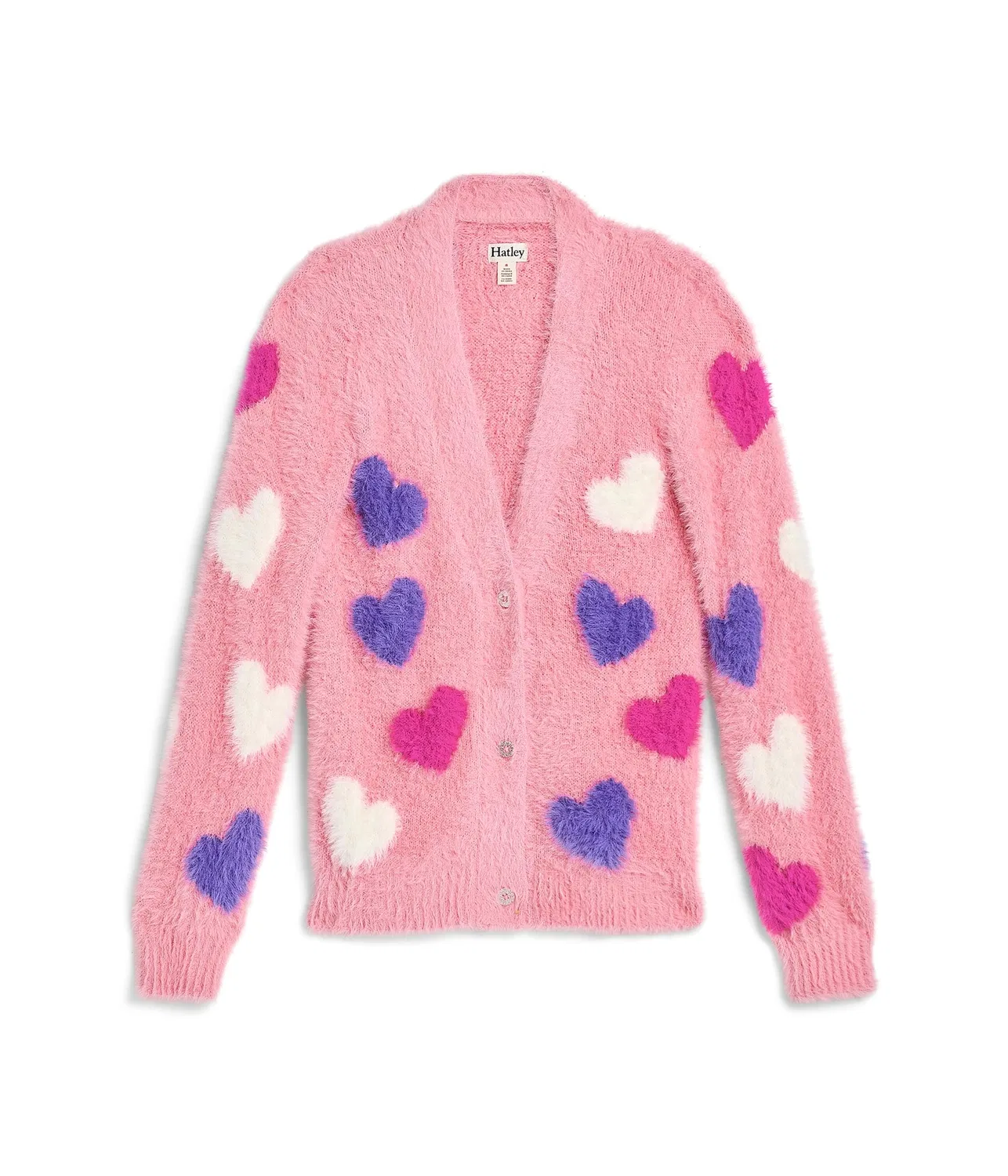 Пушистый кардиган Jumbo Hearts (для малышей/детей постарше) Hatley Kids, Pink