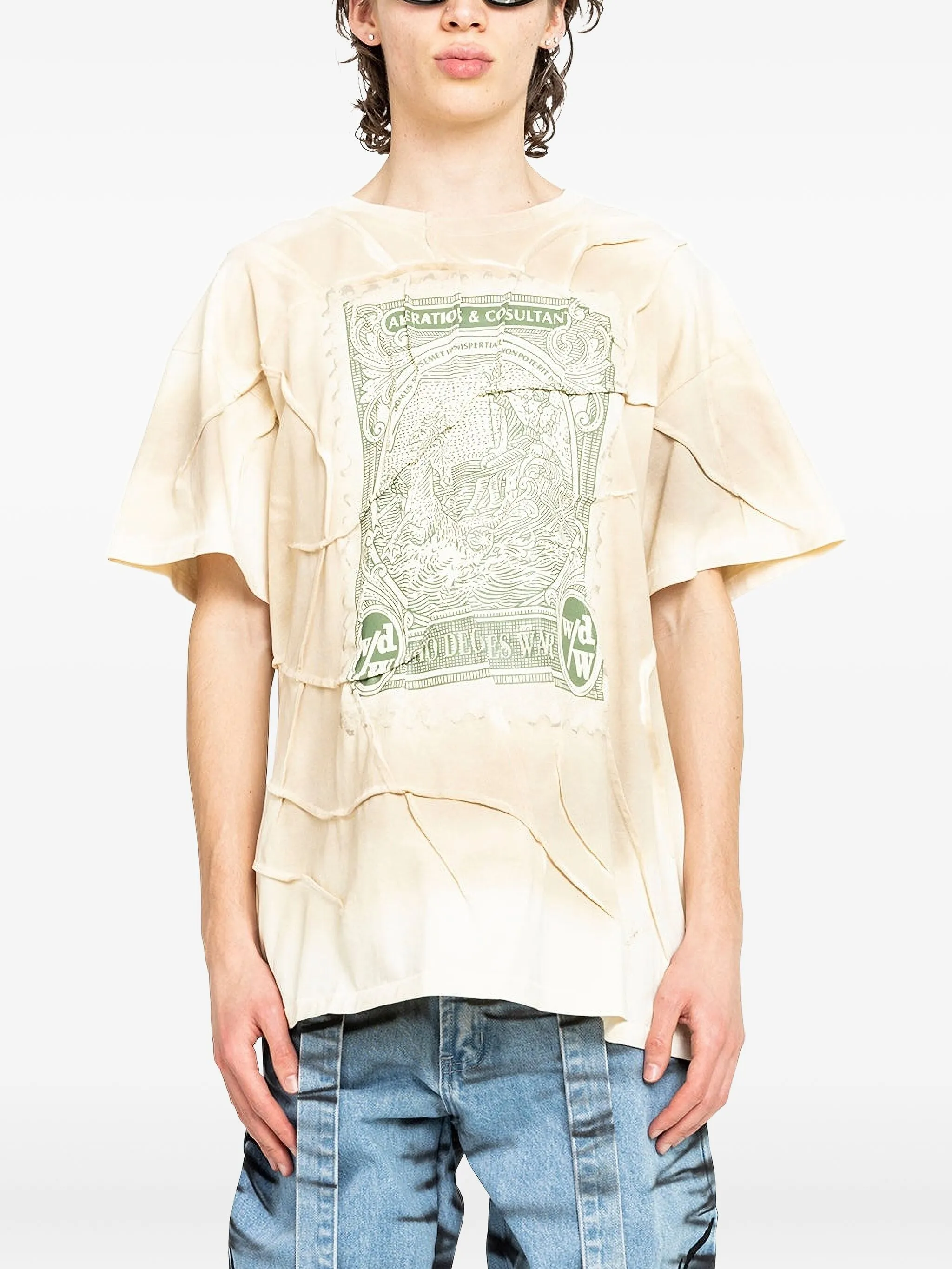 

Футболка с принтом Who Decides War, кремовый, Бежевый, Футболка с принтом Who Decides War, кремовый