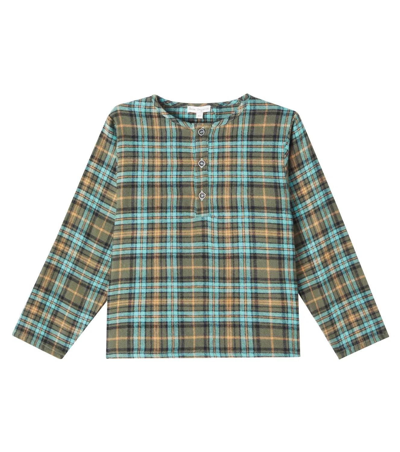 Рубашка в клетку Bebe Organic, синий