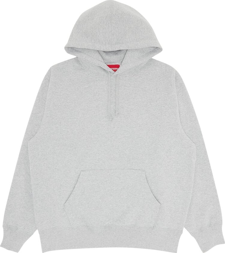 

Толстовка Supreme Satin Appliqu Hooded Sweatshirt 'Heather Grey', серый