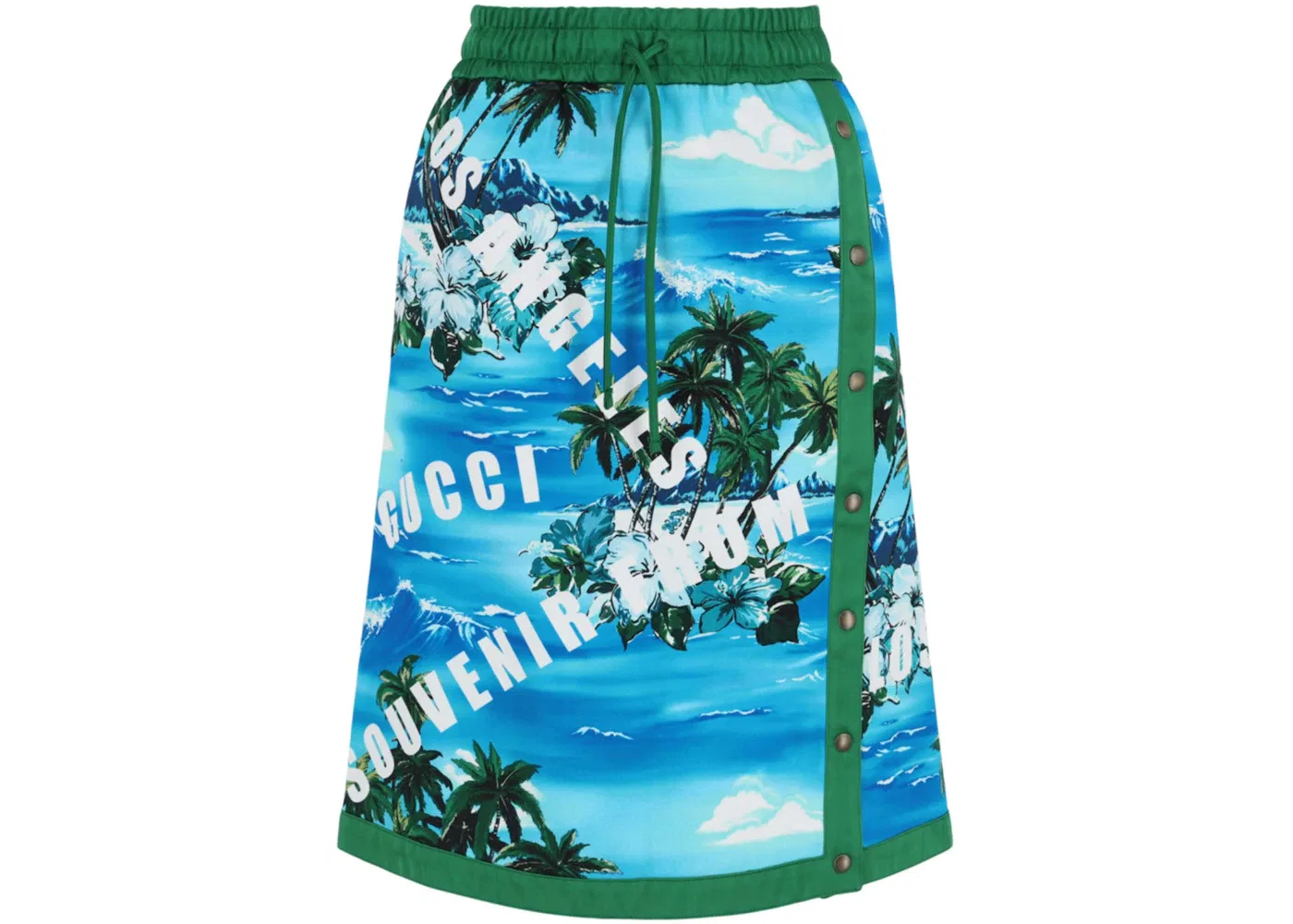 Женская юбка с принтом Hawaiian Printed Gucci, Blue Multi