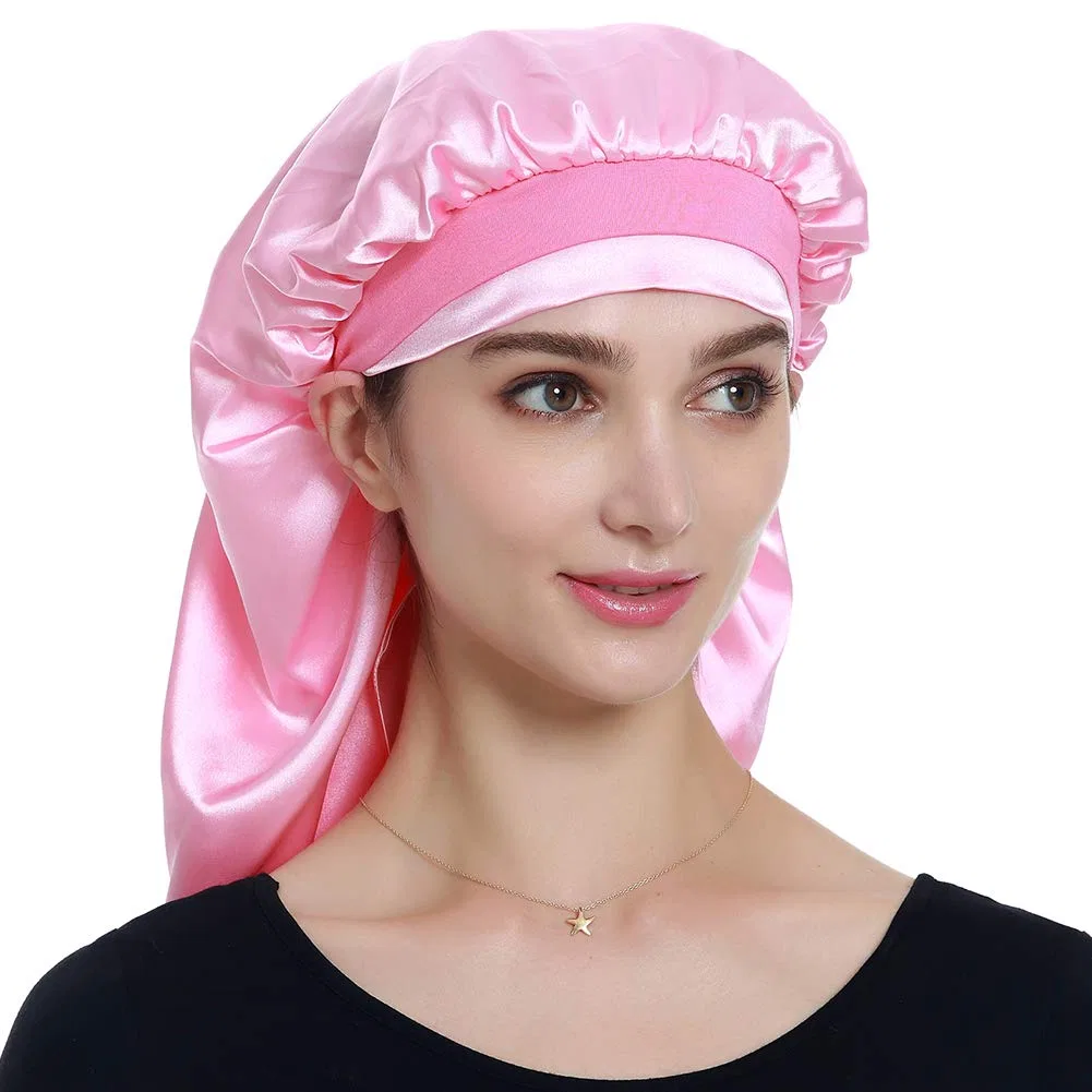 Шапочка для душа Satin Sleep Cap, XL, Alnorm, Rose — фото 3