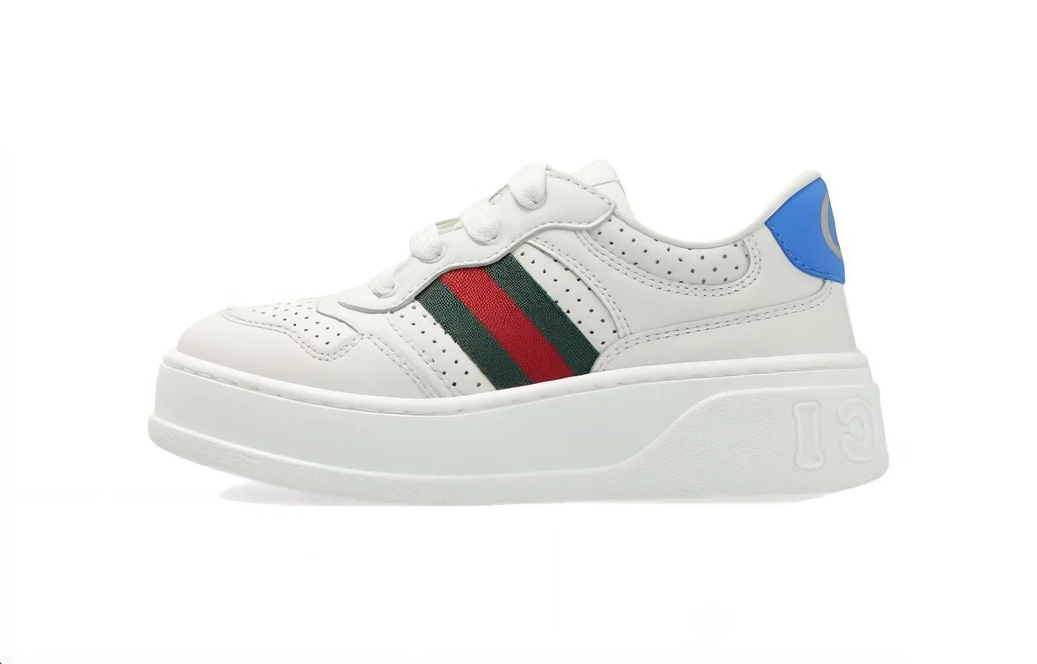 Кроссовки Chunky Lace Up Low Top, GUCCI, White