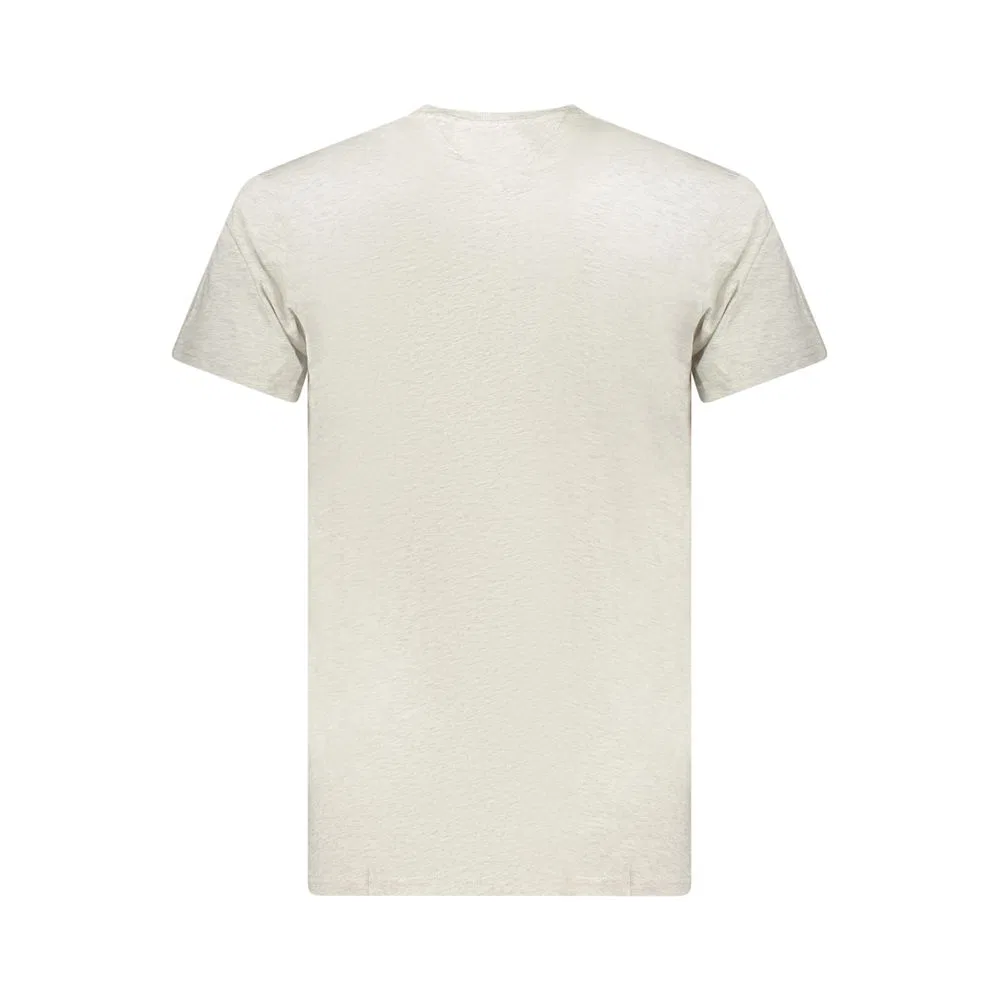 Мужская футболка с коротким рукавом и принтом Grigio Cotton Tommy Hilfiger, Gray — фото 2
