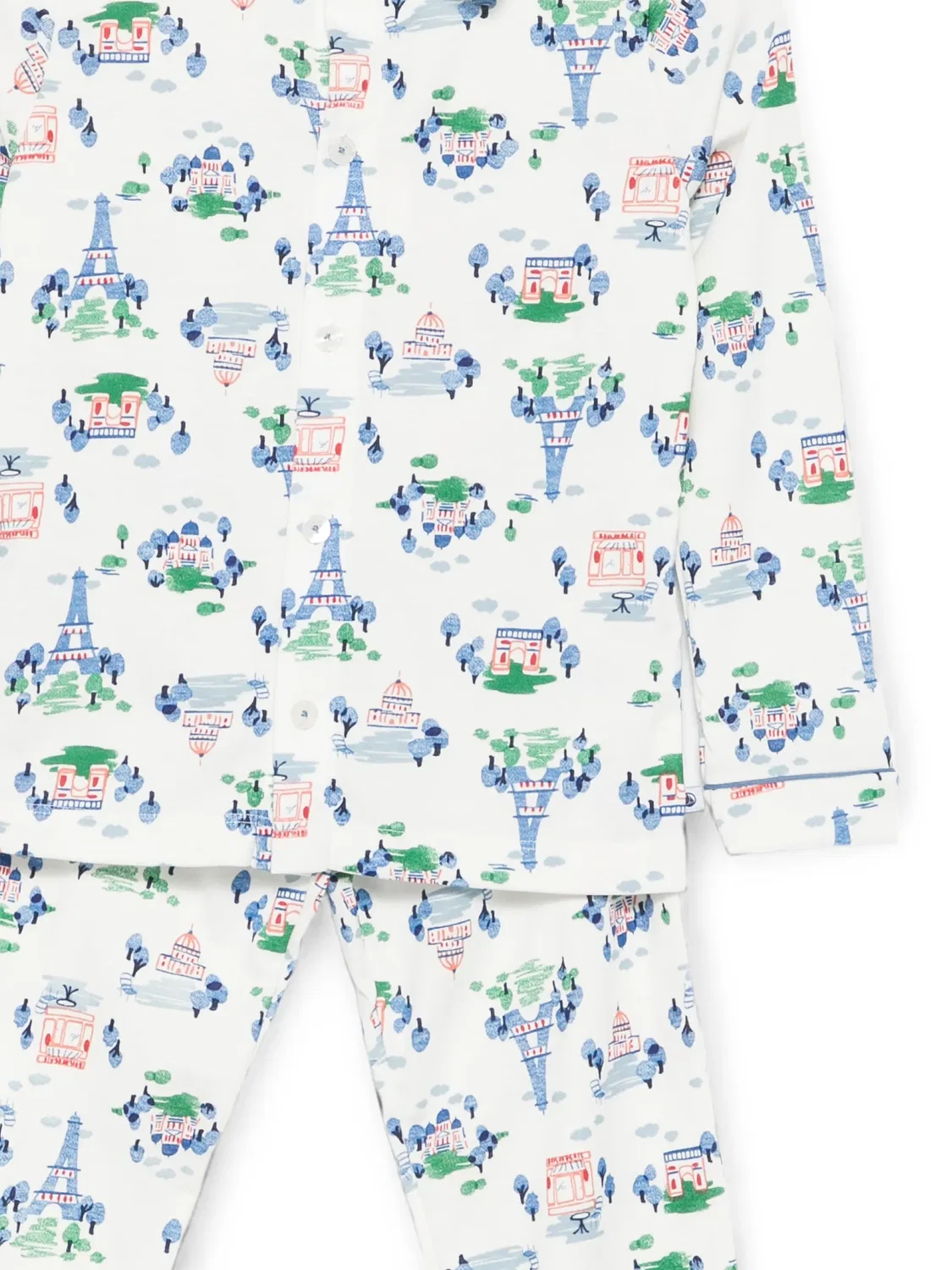 Пижама с графичным принтом Petit Bateau, белый — фото 3