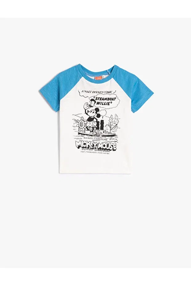 Детская футболка хлопковая Mickey Mouse T-Shirt Koton, White