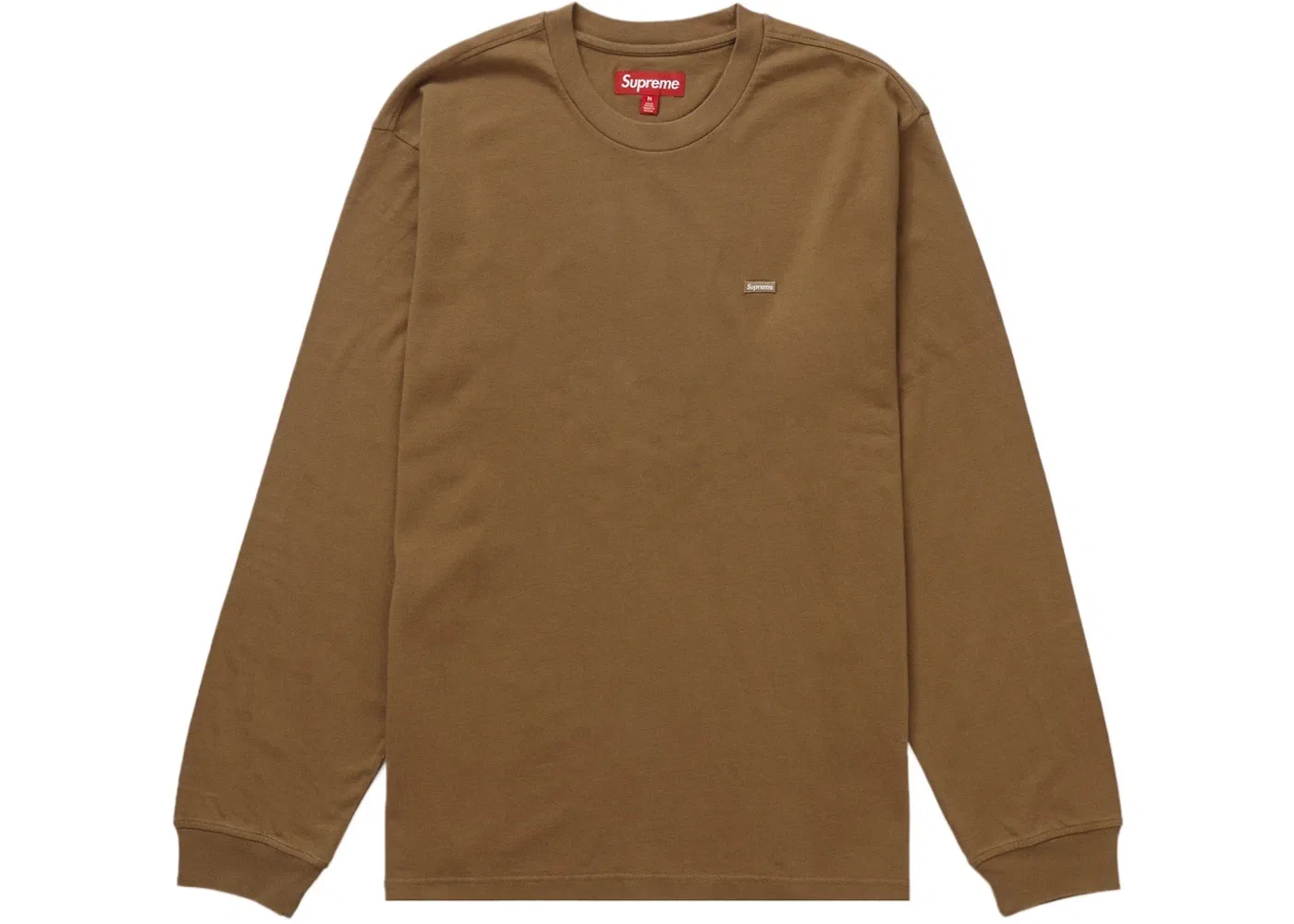 Мужская футболка с длинным рукавом Supreme Small Box L/S Tee, Light Brown