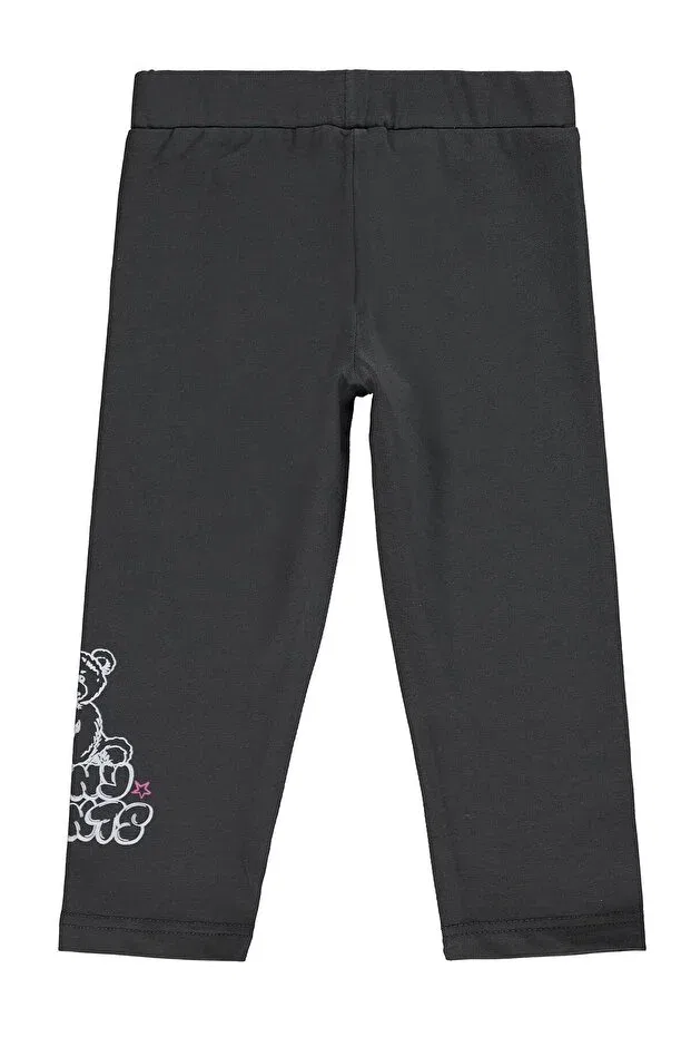 Детские леггинсы для девочек с принтом Funny moment printed Civil Girls, Anthracite — фото 2