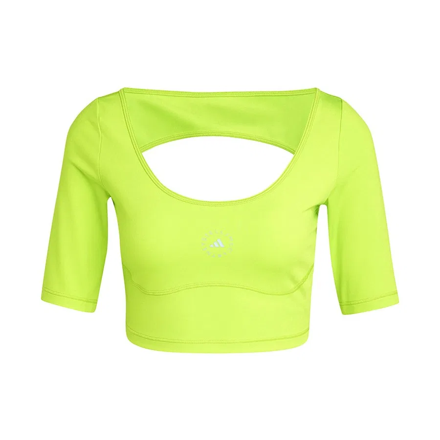 Женская футболка с коротким рукавом aSMC CROP adidas, Зеленый