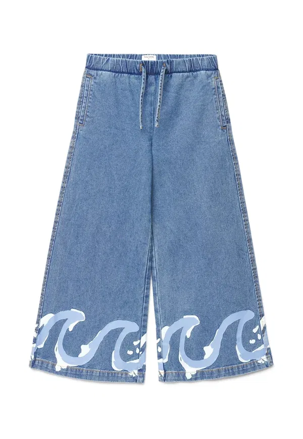 Брюки с принтом Lungo stampa Terranova, Blu Denim Medio, синий