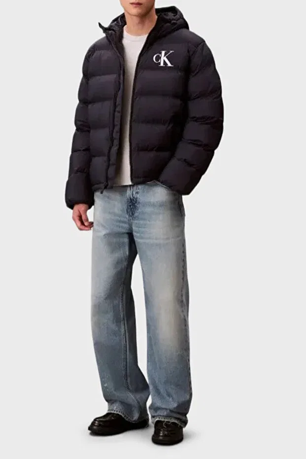 Мужская куртка-пуховик с капюшоном Calvin Klein, Navy Blue — фото 2