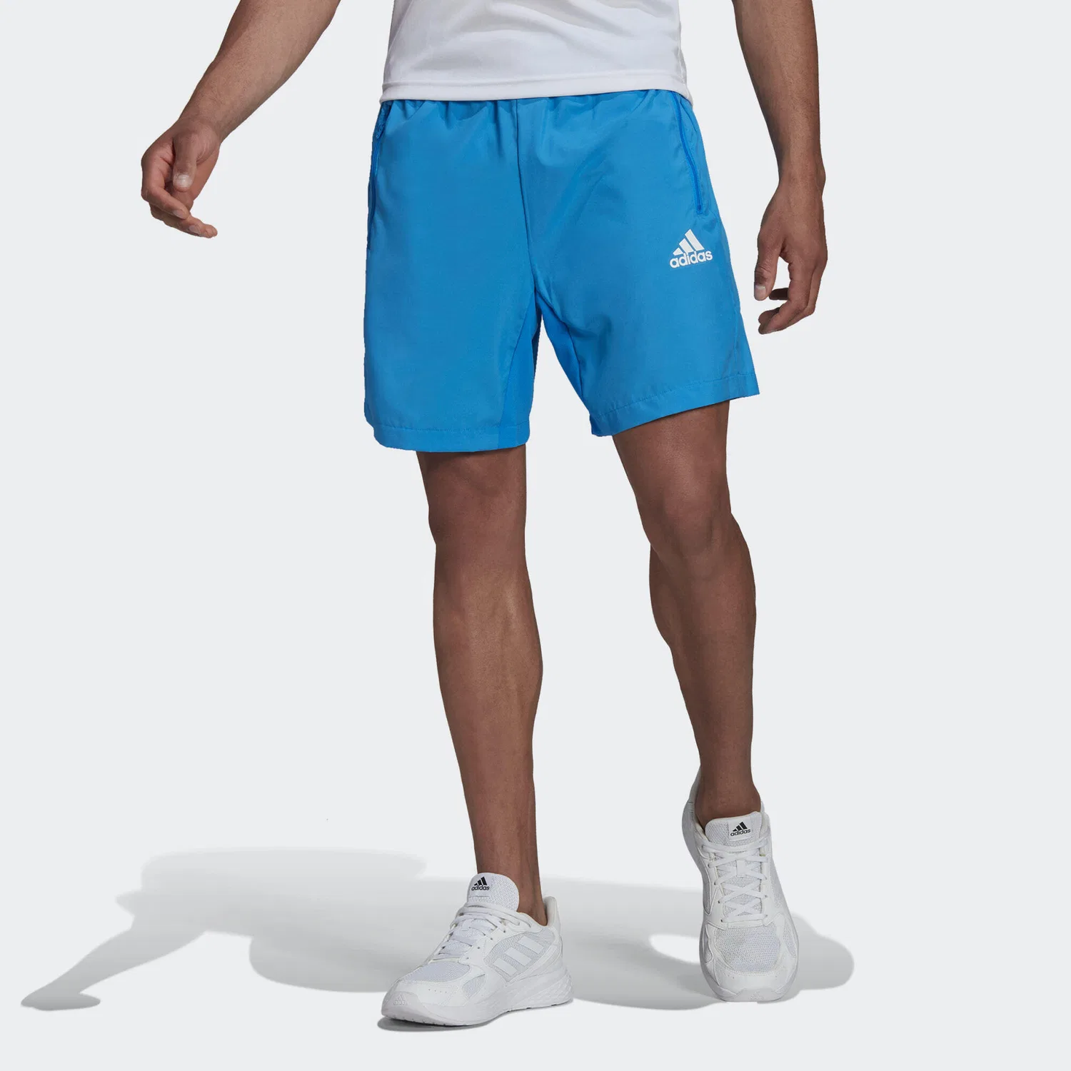 Мужские спортивные шорты с принтом AEROREADY Designed 2 Move Woven Sport Shorts Adidas, Blue