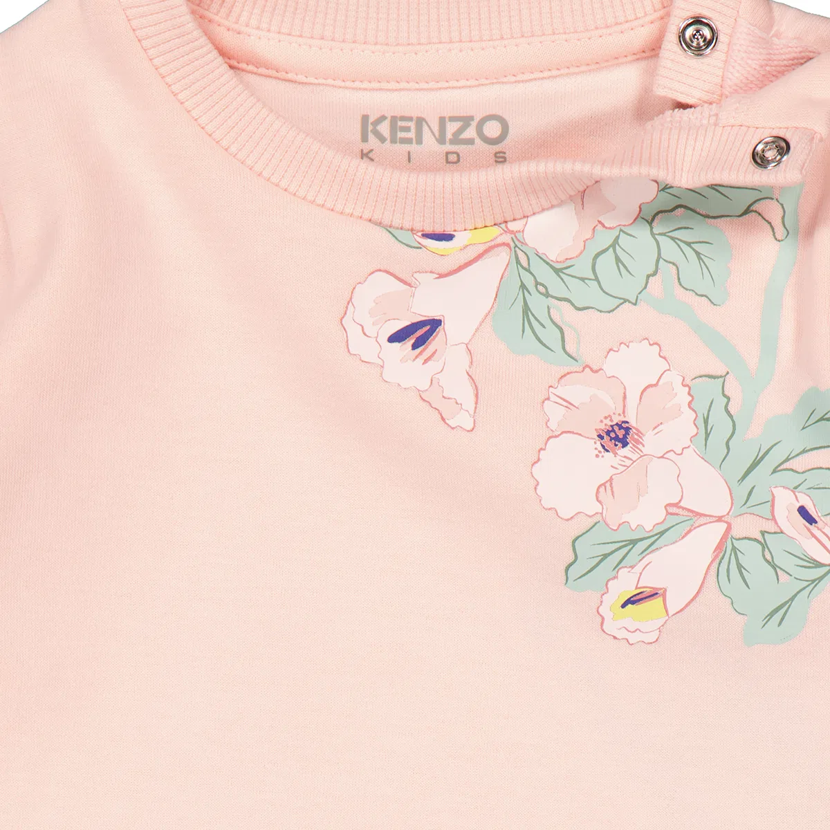 Комплект из топа и брюк с цветочным принтом Girls Floral-Print Long Sleeve Set Kenzo, Veiled Pink — фото 2