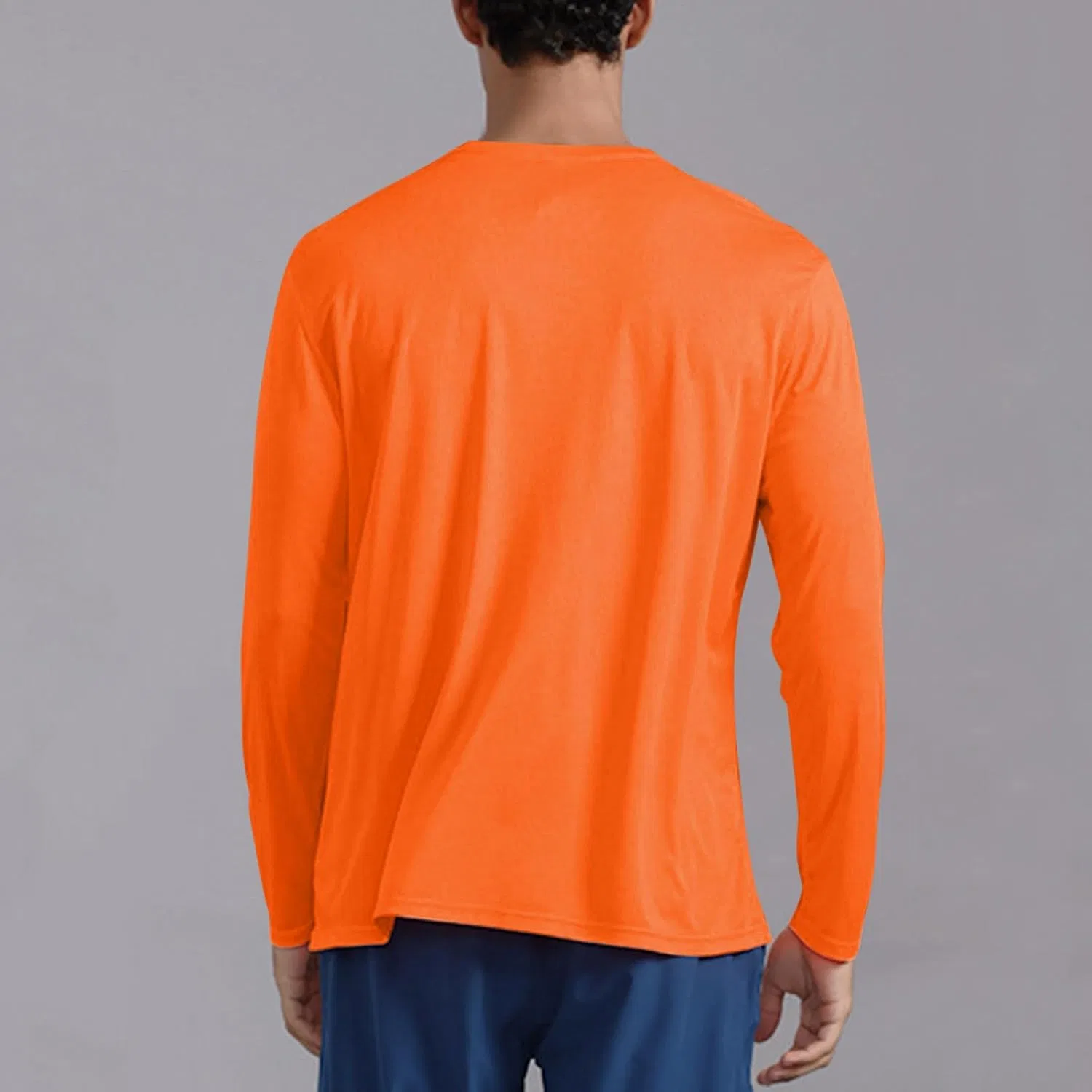 Мужская дышащая футболка с длинным рукавом Loose Fit, Orange — фото 2