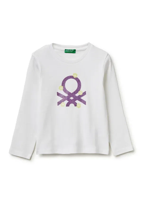 Топ с длинными рукавами United Colors Of Benetton, белый