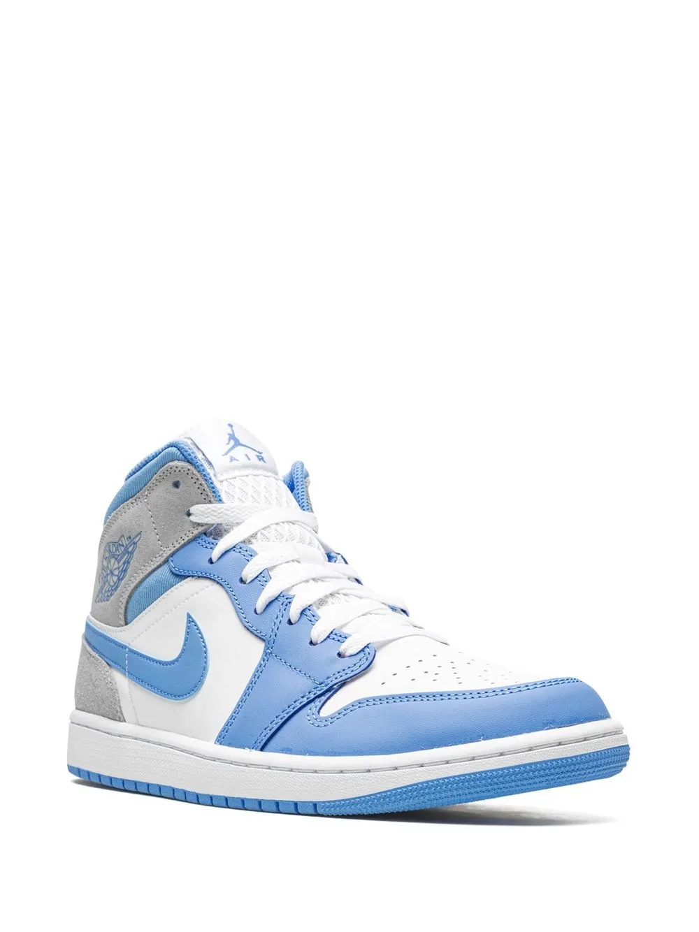 Кроссовки Air Jordan 1 Mid SE University Blue/Grey, синий — фото 2