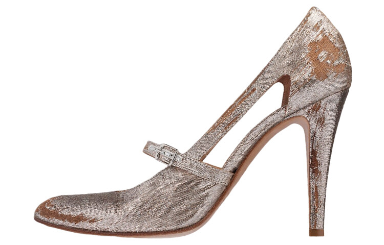 Высокие каблуки женские серебристые Maison Margiela