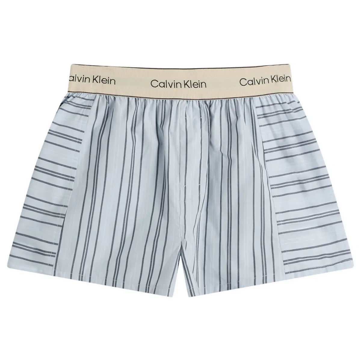 Шорты для сна из хлопкового поплина Calvin Klein, Majorca Stripe Breezy Blue