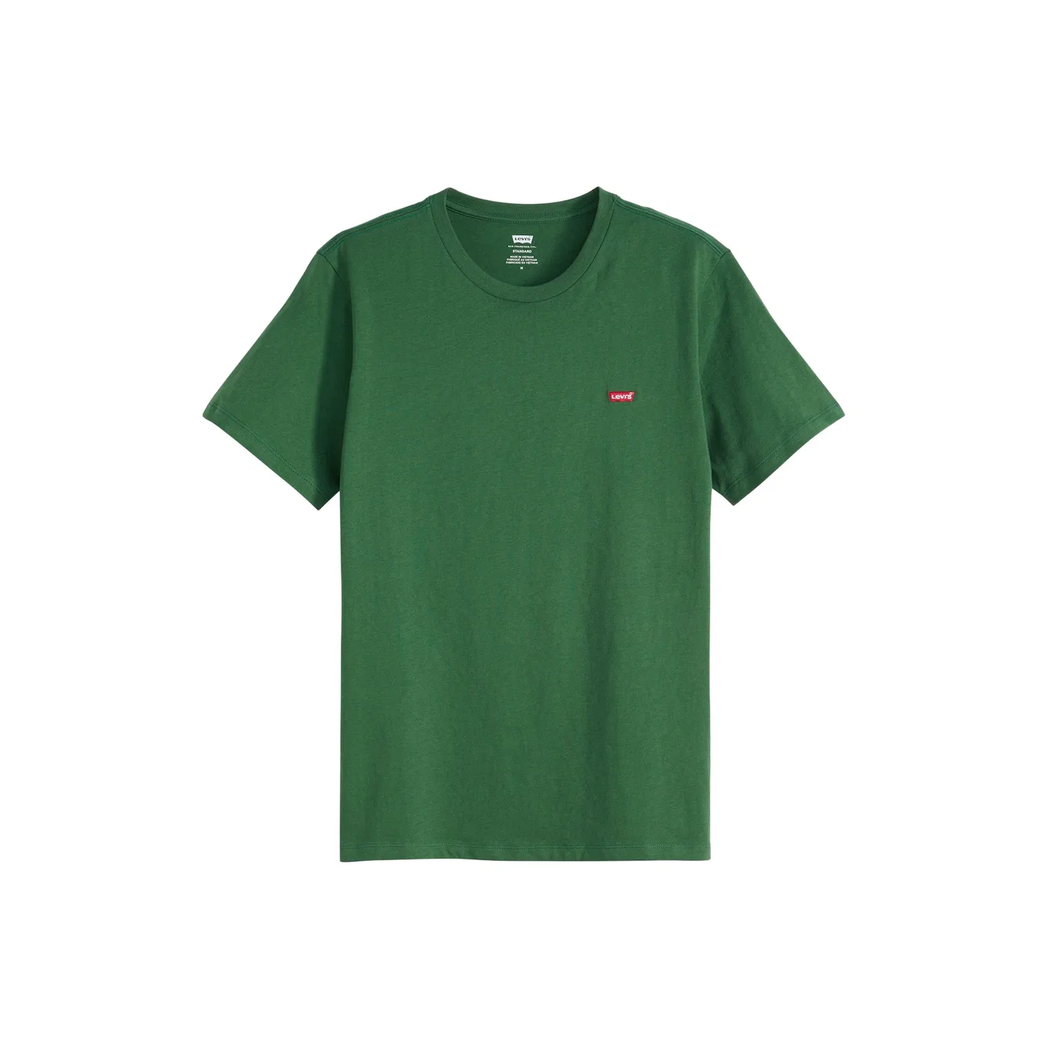 Мужская классическая хлопковая футболка с круглым вырезом Levi's, Green