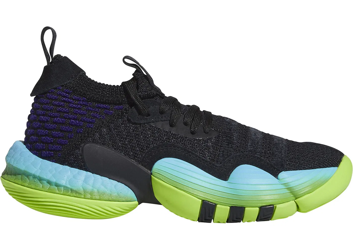 Детские кроссовки для баскетбола Trae-tlien Adidas, Core Black/Core Black/Team Solar Green