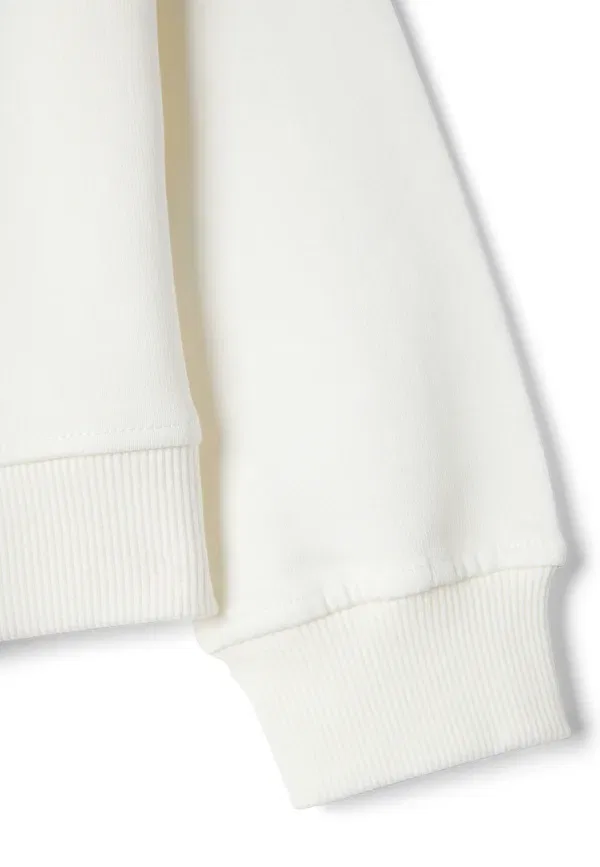 Худи с вышивкой Pure regular fit Ovs, Optical White, белый — фото 4
