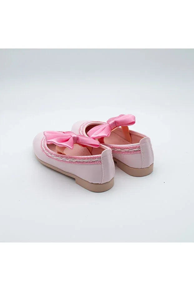 Детские балетки для девочек с принтом Zigzag Arçın Shoes, Powder — фото 2