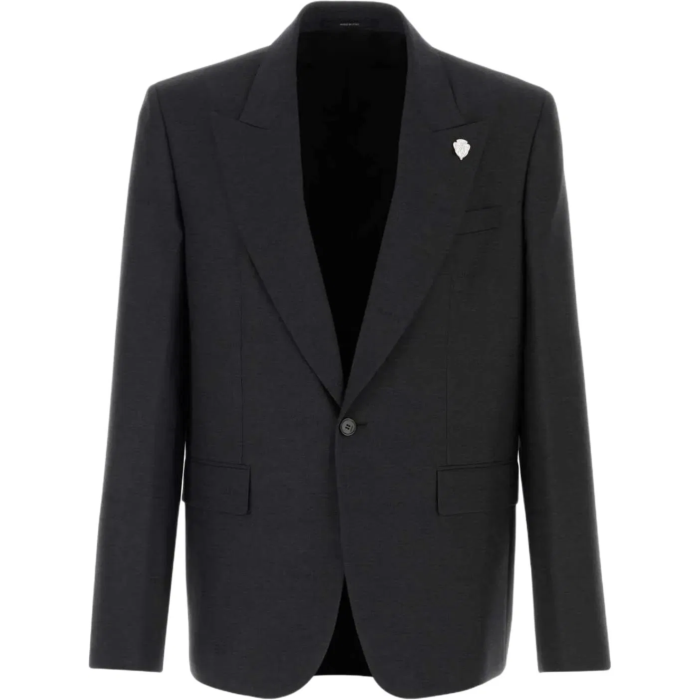 Мужская куртка с отложным острым воротником Dark Gray GUCCI