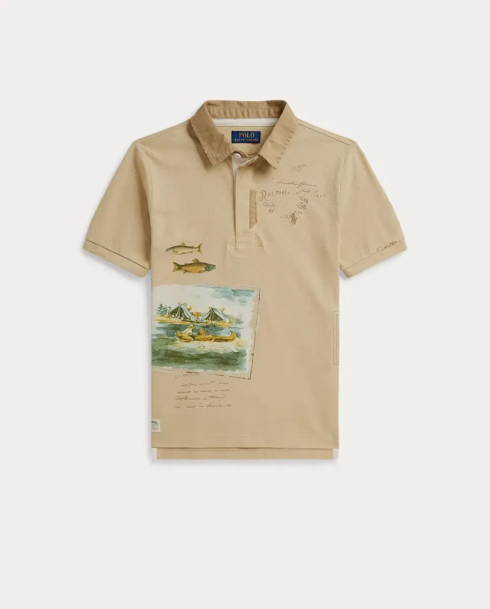 Детское поло для мальчиков с принтом Polo Ralph Lauren, Beige