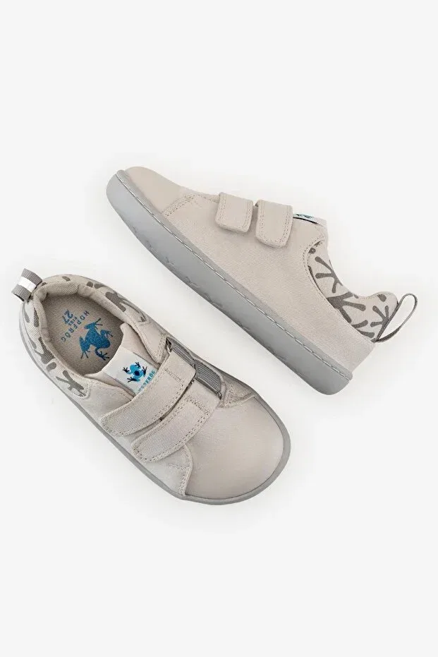 Детские кеды для мальчиков хлопковые Smart Walker Canvas Play White Barefoot Kids Shoes Hopfrög, White
