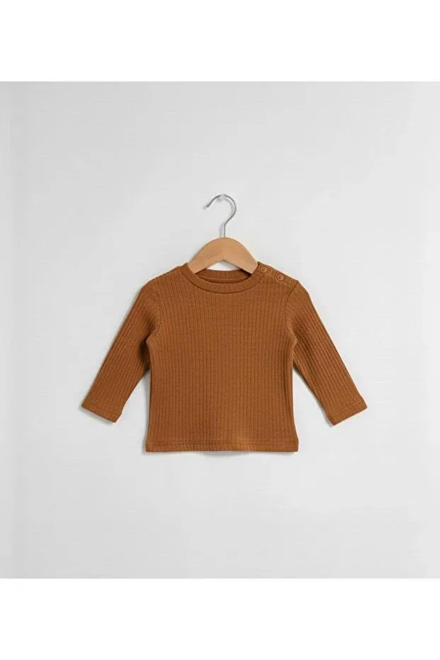 Детские свитшот оверсайз для девочек Basic Theme Report 30/1 Sweat Tiffany, Brown